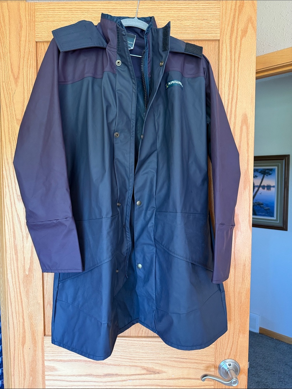 KAIWAKA Waterproof Navy/purple raincoat